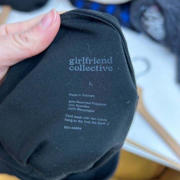 Girlfriend Collective Black High Waist High Rise Leggings Large Activewear - Picture 5 of 5